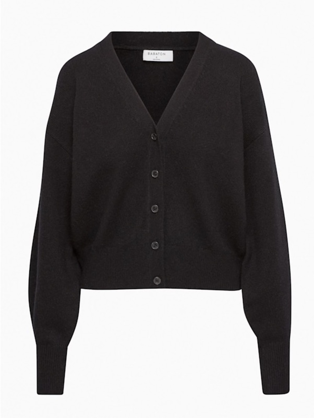 Aritzia Babaton Kavik Luxe Cashmere Cardigan – Black, Size L
